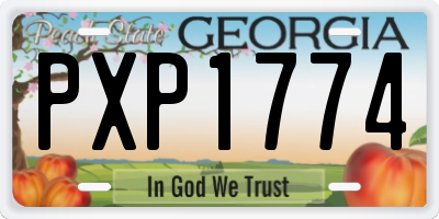 GA license plate PXP1774
