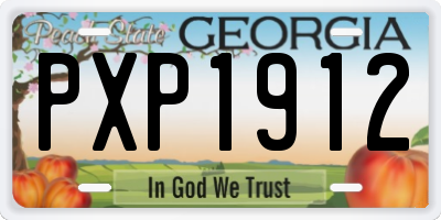 GA license plate PXP1912