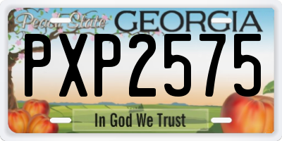 GA license plate PXP2575