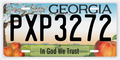 GA license plate PXP3272