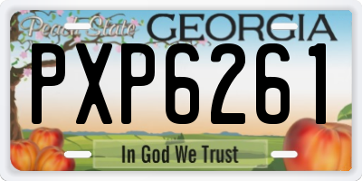 GA license plate PXP6261