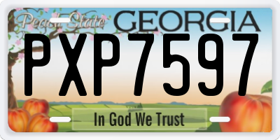 GA license plate PXP7597
