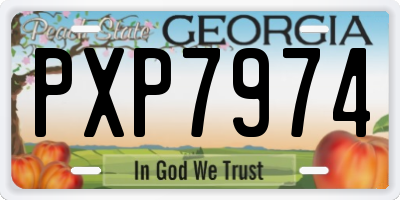 GA license plate PXP7974