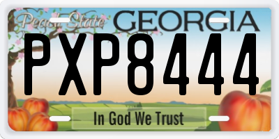 GA license plate PXP8444