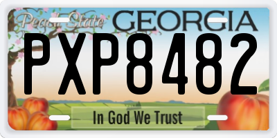 GA license plate PXP8482