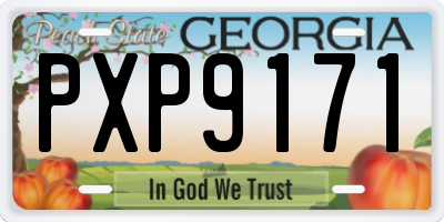 GA license plate PXP9171