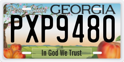 GA license plate PXP9480