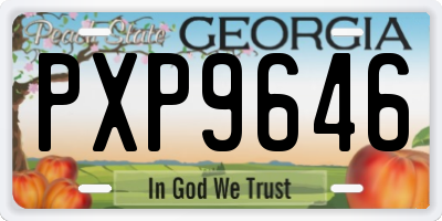 GA license plate PXP9646
