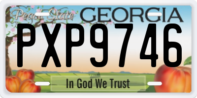 GA license plate PXP9746