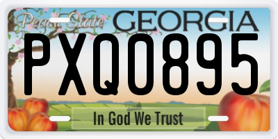 GA license plate PXQ0895