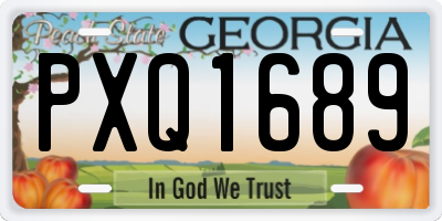 GA license plate PXQ1689