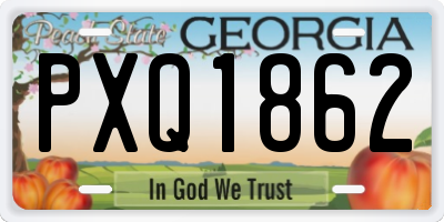 GA license plate PXQ1862