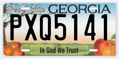 GA license plate PXQ5141