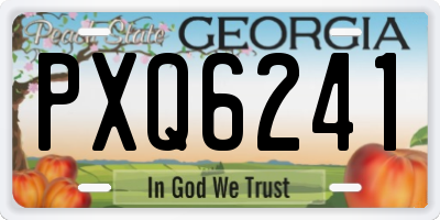 GA license plate PXQ6241