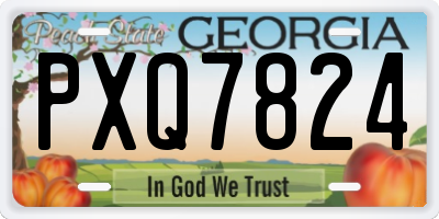 GA license plate PXQ7824