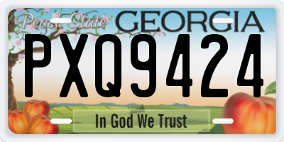 GA license plate PXQ9424