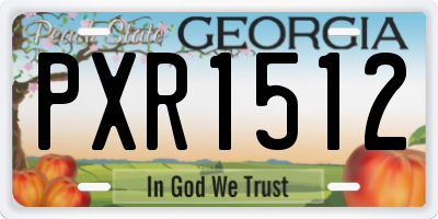 GA license plate PXR1512