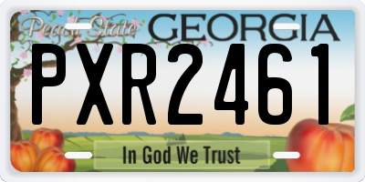 GA license plate PXR2461