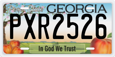 GA license plate PXR2526