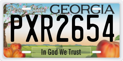 GA license plate PXR2654