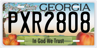 GA license plate PXR2808