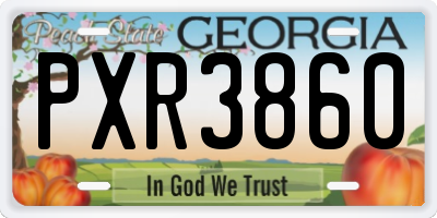 GA license plate PXR3860