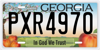 GA license plate PXR4970