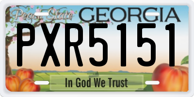 GA license plate PXR5151