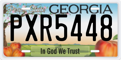 GA license plate PXR5448