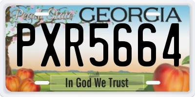 GA license plate PXR5664