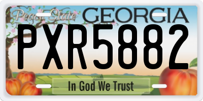 GA license plate PXR5882