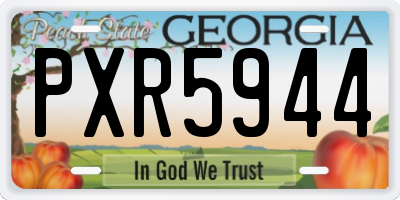 GA license plate PXR5944