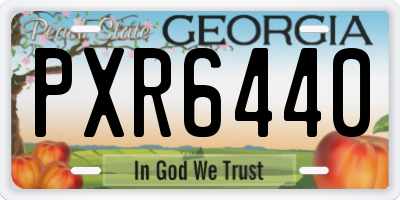 GA license plate PXR6440