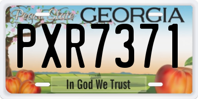 GA license plate PXR7371