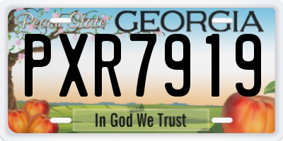 GA license plate PXR7919