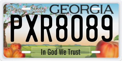 GA license plate PXR8089