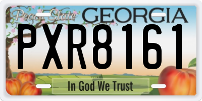 GA license plate PXR8161