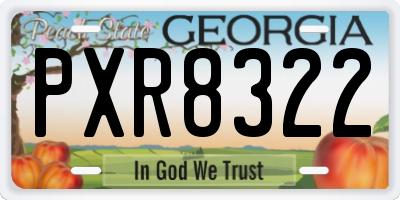 GA license plate PXR8322