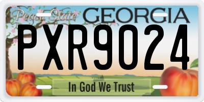 GA license plate PXR9024
