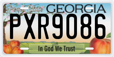 GA license plate PXR9086