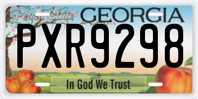 GA license plate PXR9298