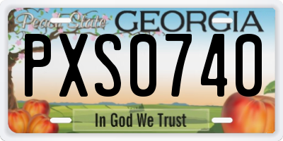 GA license plate PXS0740