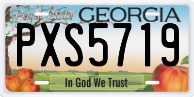 GA license plate PXS5719