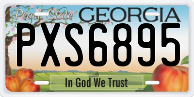 GA license plate PXS6895