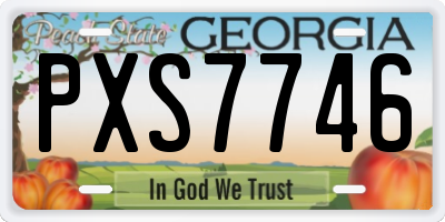 GA license plate PXS7746