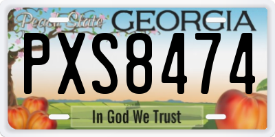 GA license plate PXS8474