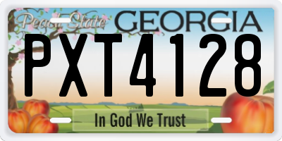 GA license plate PXT4128