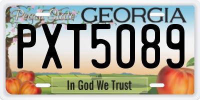 GA license plate PXT5089