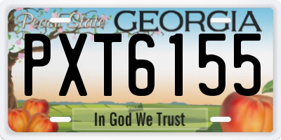 GA license plate PXT6155