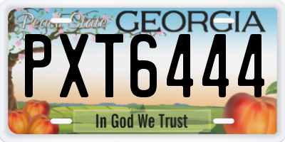 GA license plate PXT6444